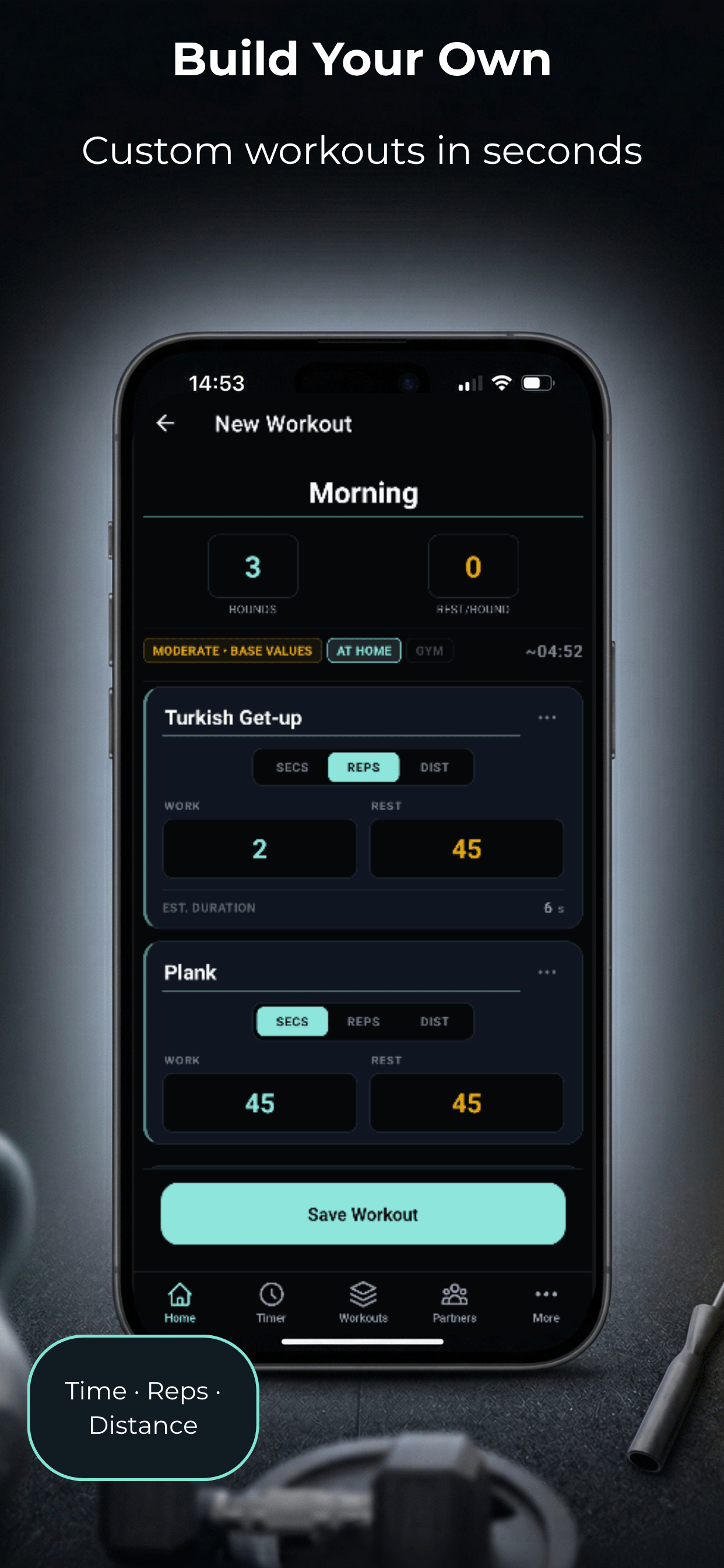 Create a custom workout